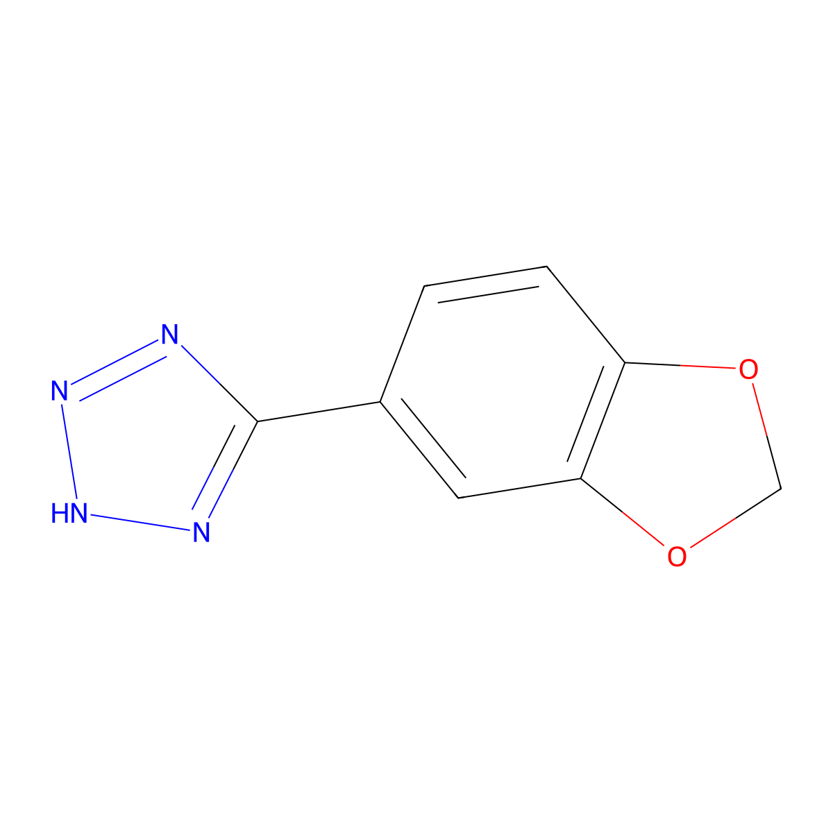 5-(1,3-benzodioxol-5-yl)-1H-tetrazole molecular structure, CAS 118923-32-3