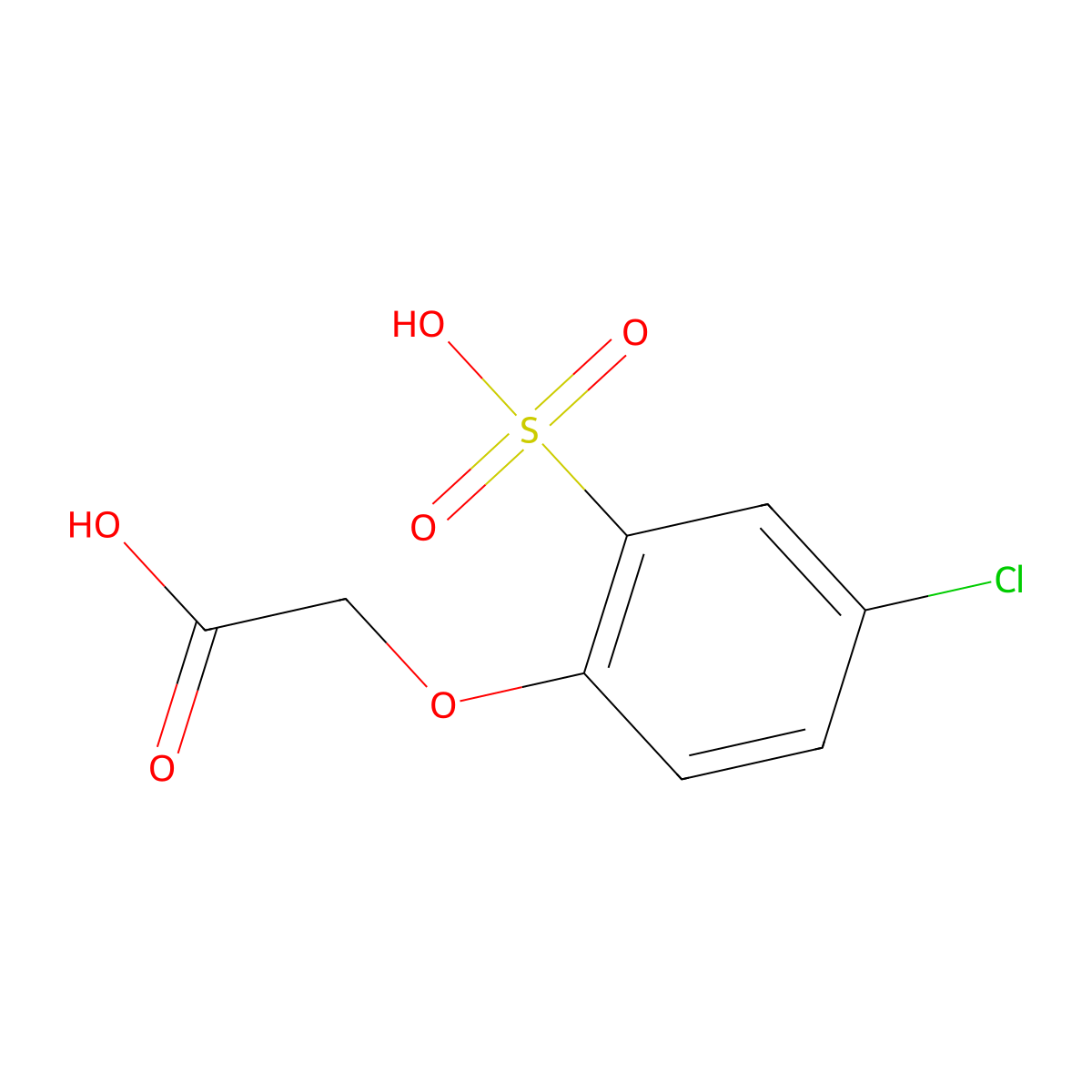 (4-Chloro-2-sulfophenoxy)acetic acid molecular structure, CAS 1189310-33-5
