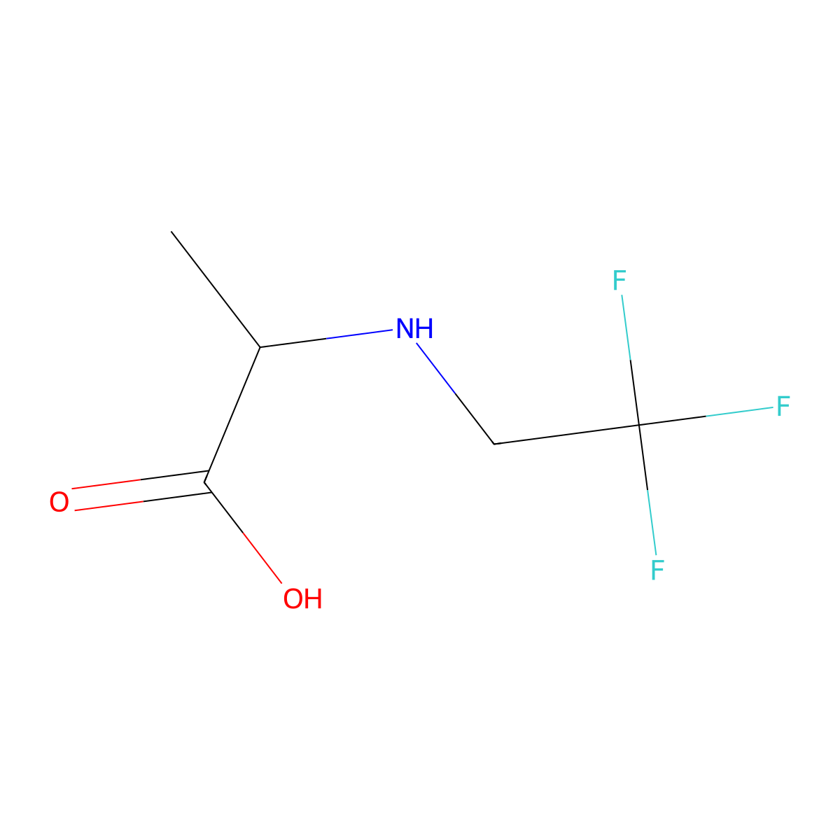 2-[(2,2,2-Trifluoroethyl)amino]propanoic acid molecular structure, CAS 1189317-77-8