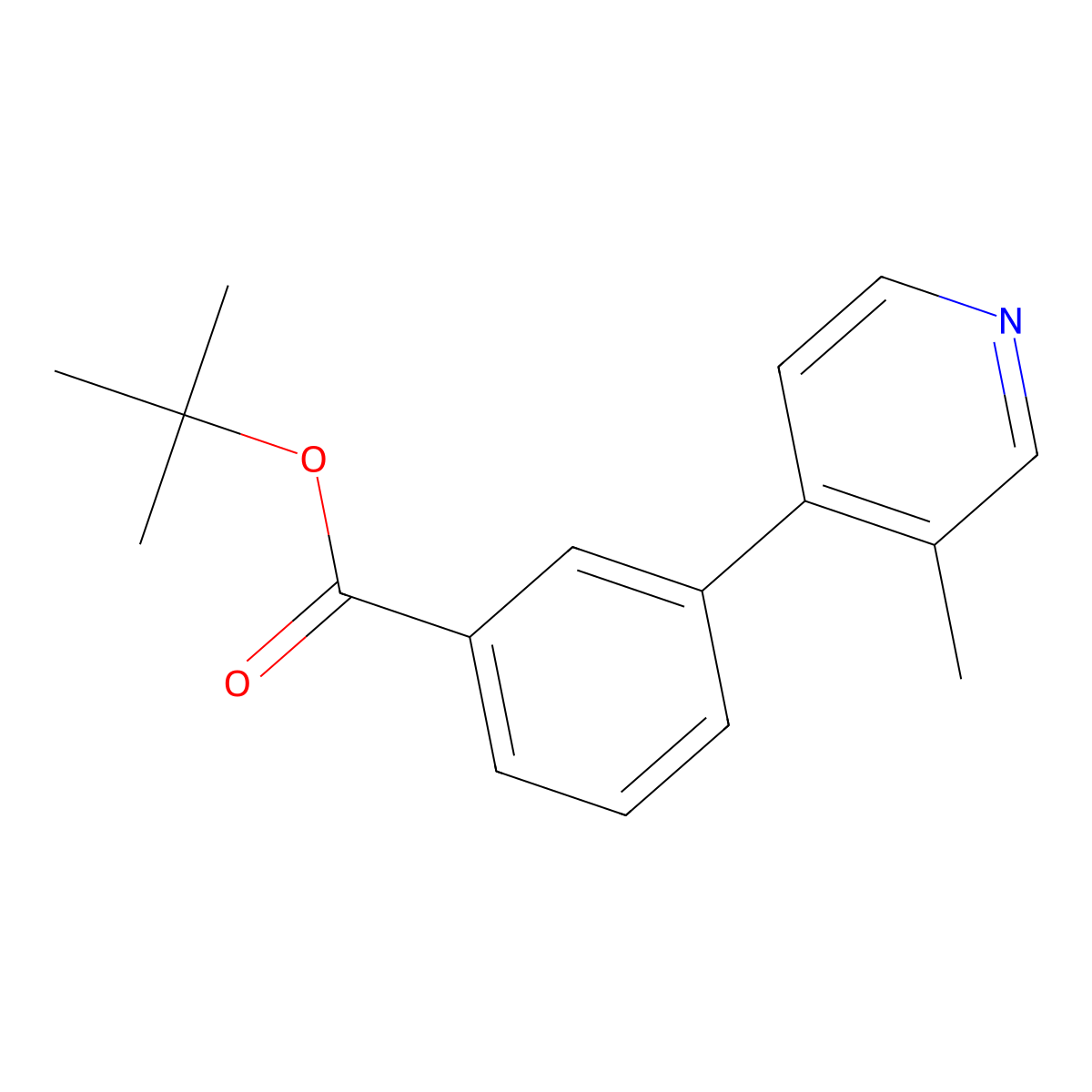 Tert-butyl 3-(3-methylpyridin-4-yl)benzoate molecular structure, CAS 1189328-78-6