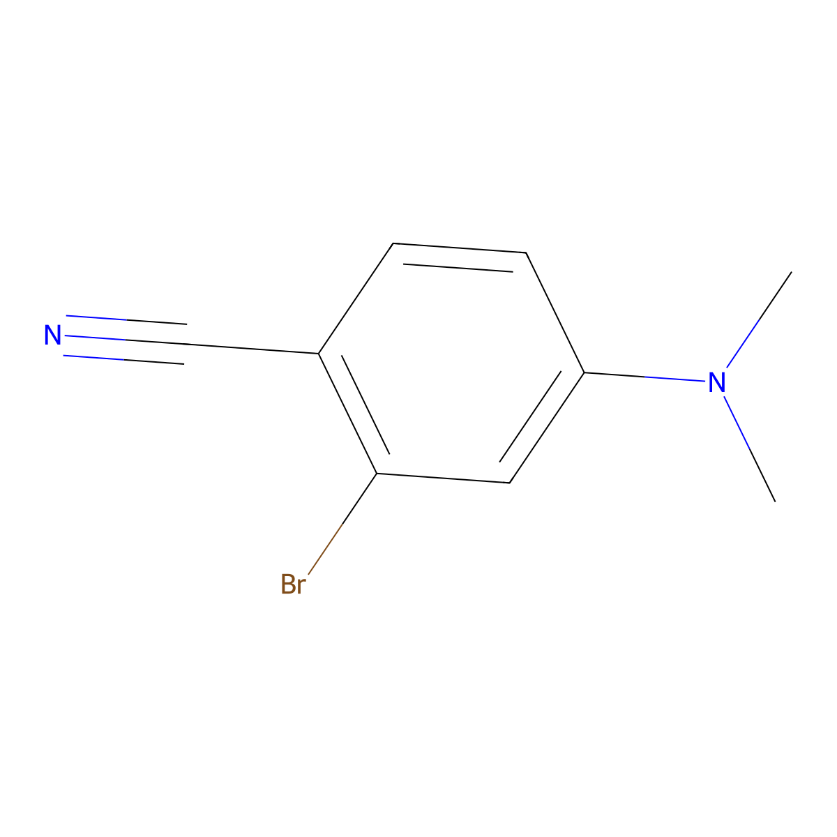 2-Bromo-4-(dimethylamino)benzonitrile molecular structure, CAS 1189353-62-5