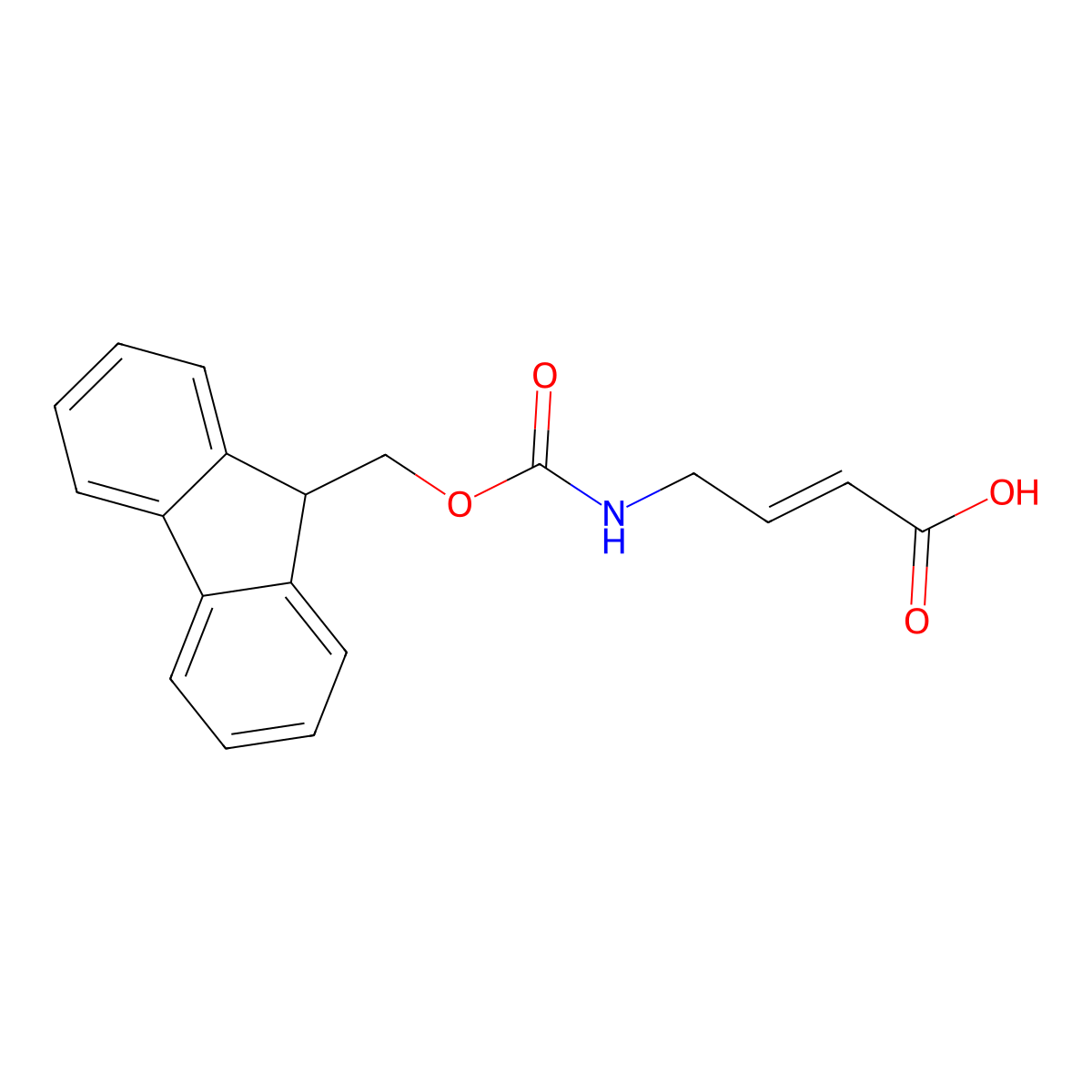 (2E)-4-({[(9H-fluoren-9-yl)methoxy]carbonyl}amino)but-2-enoic acid molecular structure, CAS 1189357-49-0