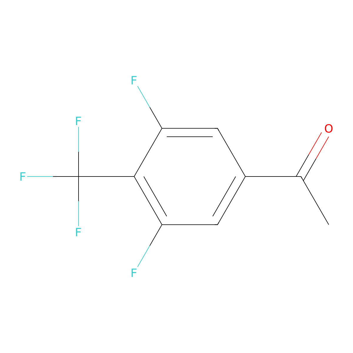 3',5'-Difluoro-4'-(trifluoromethyl)acetophenone molecular structure, CAS 1189359-39-4