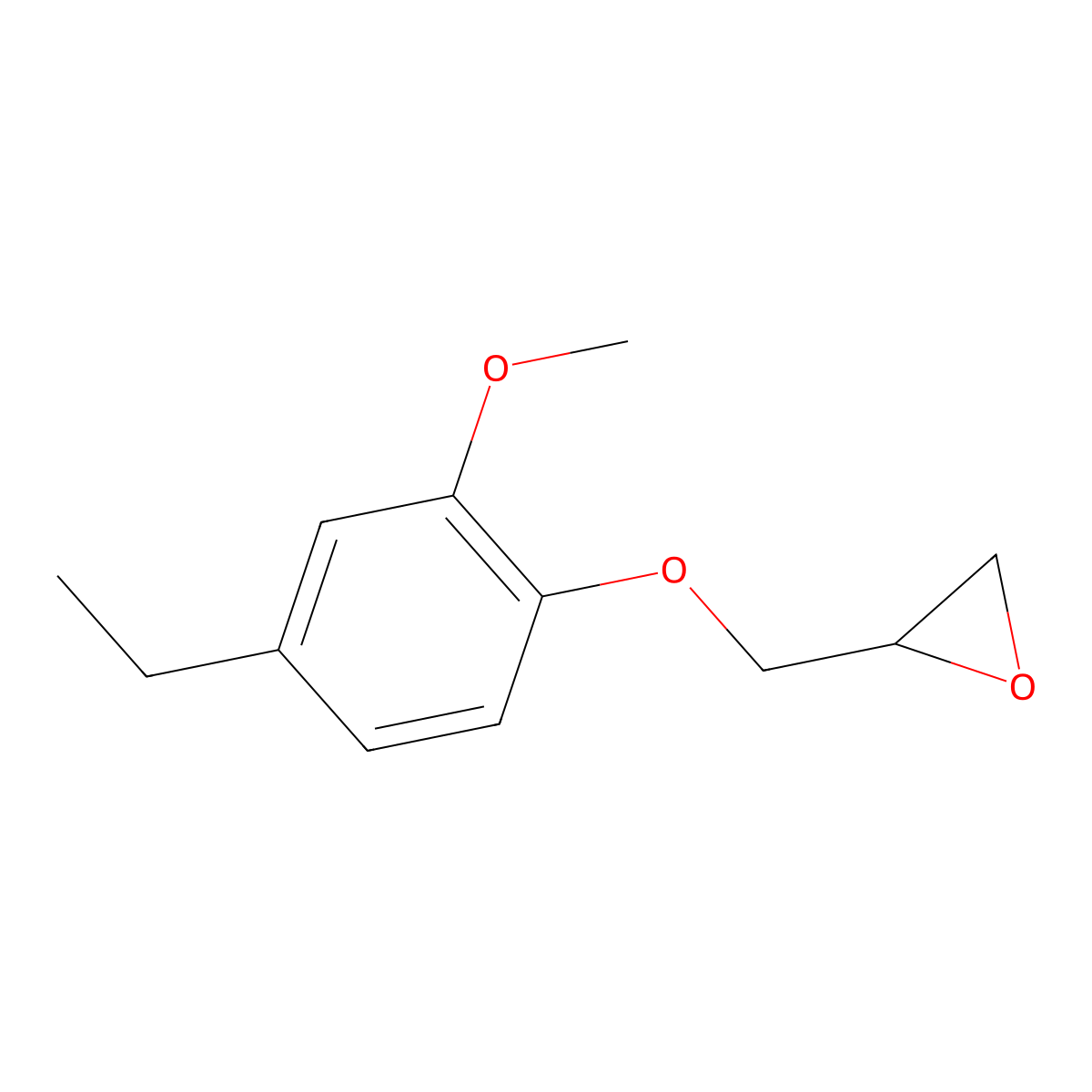 2-((4-Ethyl-2-methoxyphenoxy)methyl)oxirane molecular structure, CAS 1189378-13-9