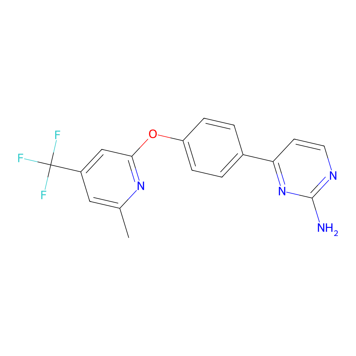 4-[4-[6-Methyl-4-(trifluoromethyl)pyridin-2-yl]oxyphenyl]pyrimidin-2-amine molecular structure, CAS 1189378-82-2