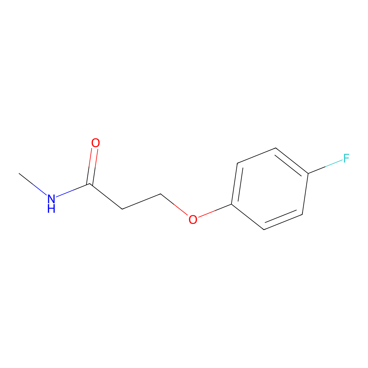 3-(4-fluorophenoxy)-N-methylpropanamide molecular structure, CAS 1189379-31-4