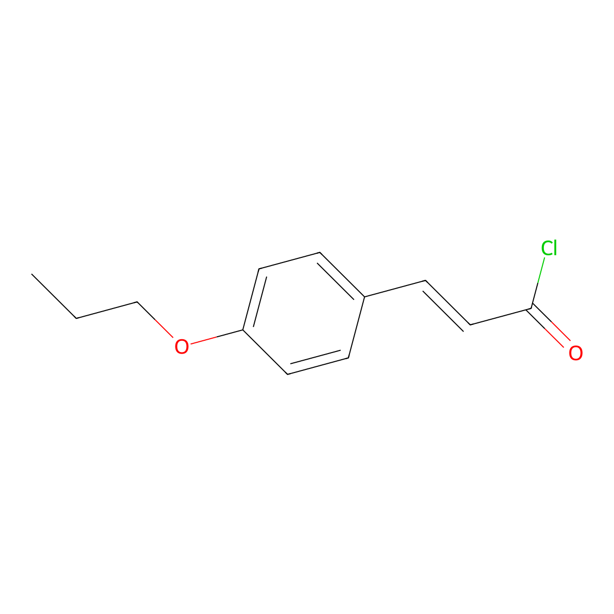 3-(4-Propoxyphenyl)prop-2-enoyl chloride molecular structure, CAS 118938-42-4