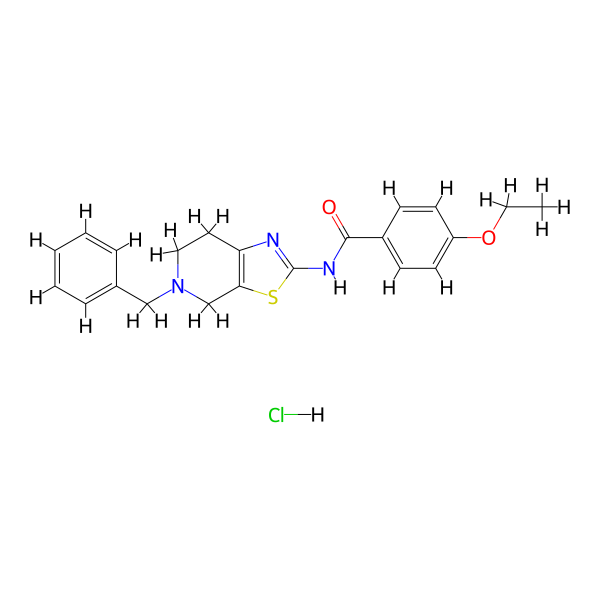 N-(5-benzyl-4,5,6,7-tetrahydrothiazolo[5,4-c]pyridin-2-yl)-4-ethoxybenzamide hydrochloride molecular structure, CAS 1189420-51-6