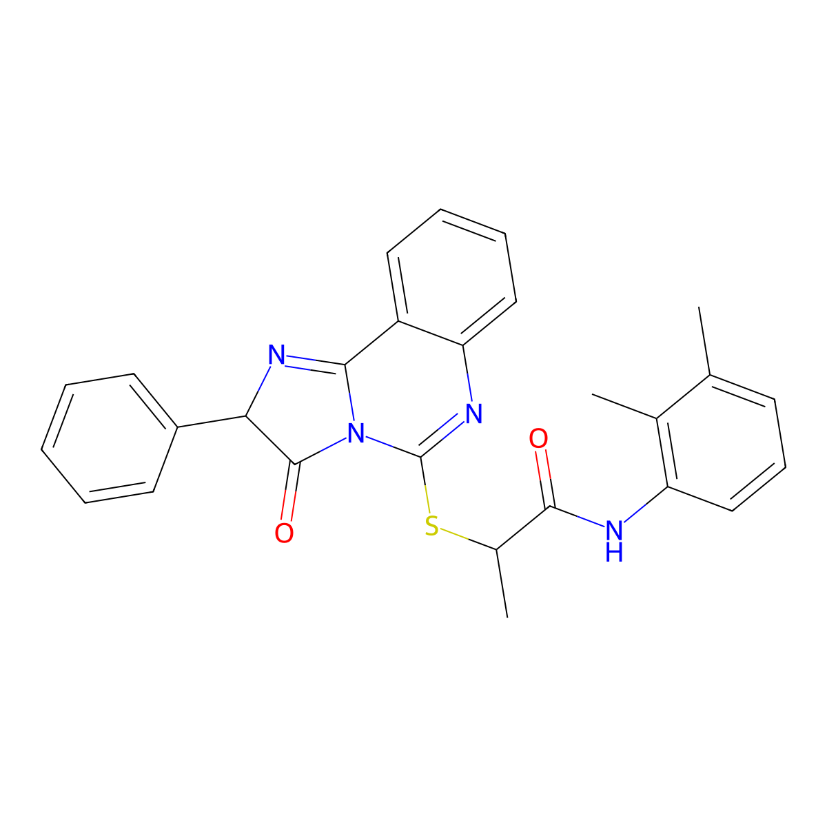N-(2,3-dimethylphenyl)-2-((3-oxo-2-phenyl-2,3-dihydroimidazo[1,2-c]quinazolin-5-yl)thio)propanamide molecular structure, CAS 1189421-56-4