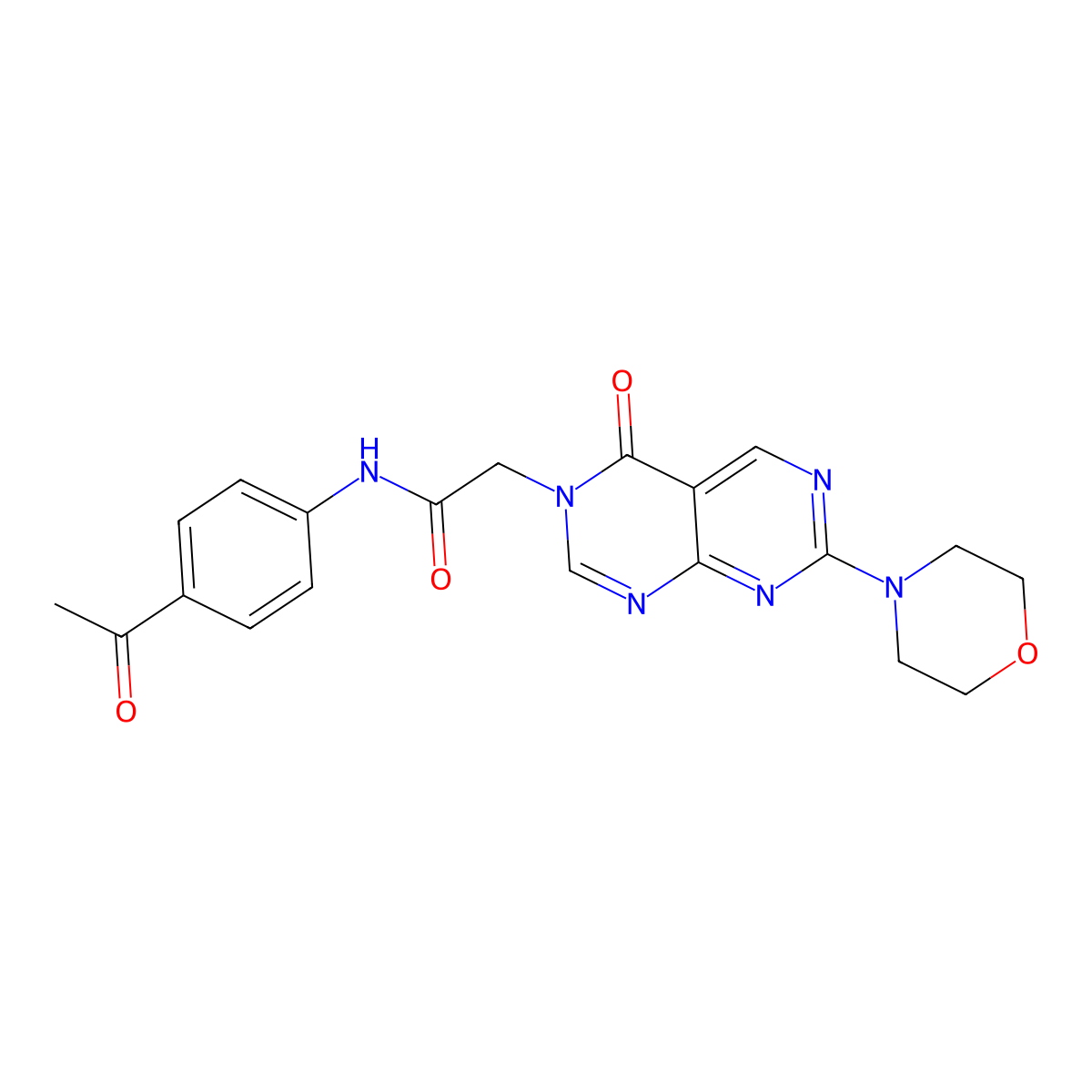 N-(4-acetylphenyl)-2-(7-morpholino-4-oxopyrimido[4,5-d]pyrimidin-3(4H)-yl)acetamide molecular structure, CAS 1189422-01-2
