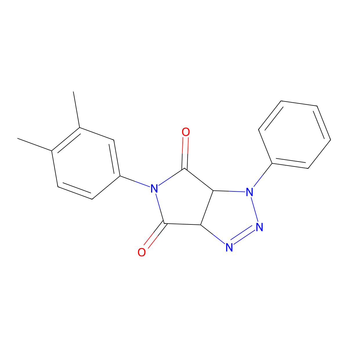 5-(3,4-dimethylphenyl)-1-phenyl-1,6a-dihydropyrrolo[3,4-d][1,2,3]triazole-4,6(3aH,5H)-dione molecular structure, CAS 1189423-74-2