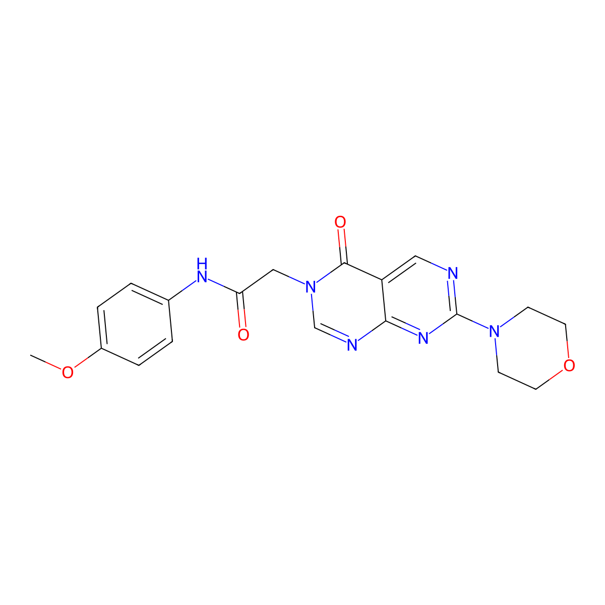 N-(4-methoxyphenyl)-2-[7-(morpholin-4-yl)-4-oxo-3H,4H-pyrimido[4,5-d][1,3]diazin-3-yl]acetamide molecular structure, CAS 1189424-85-8