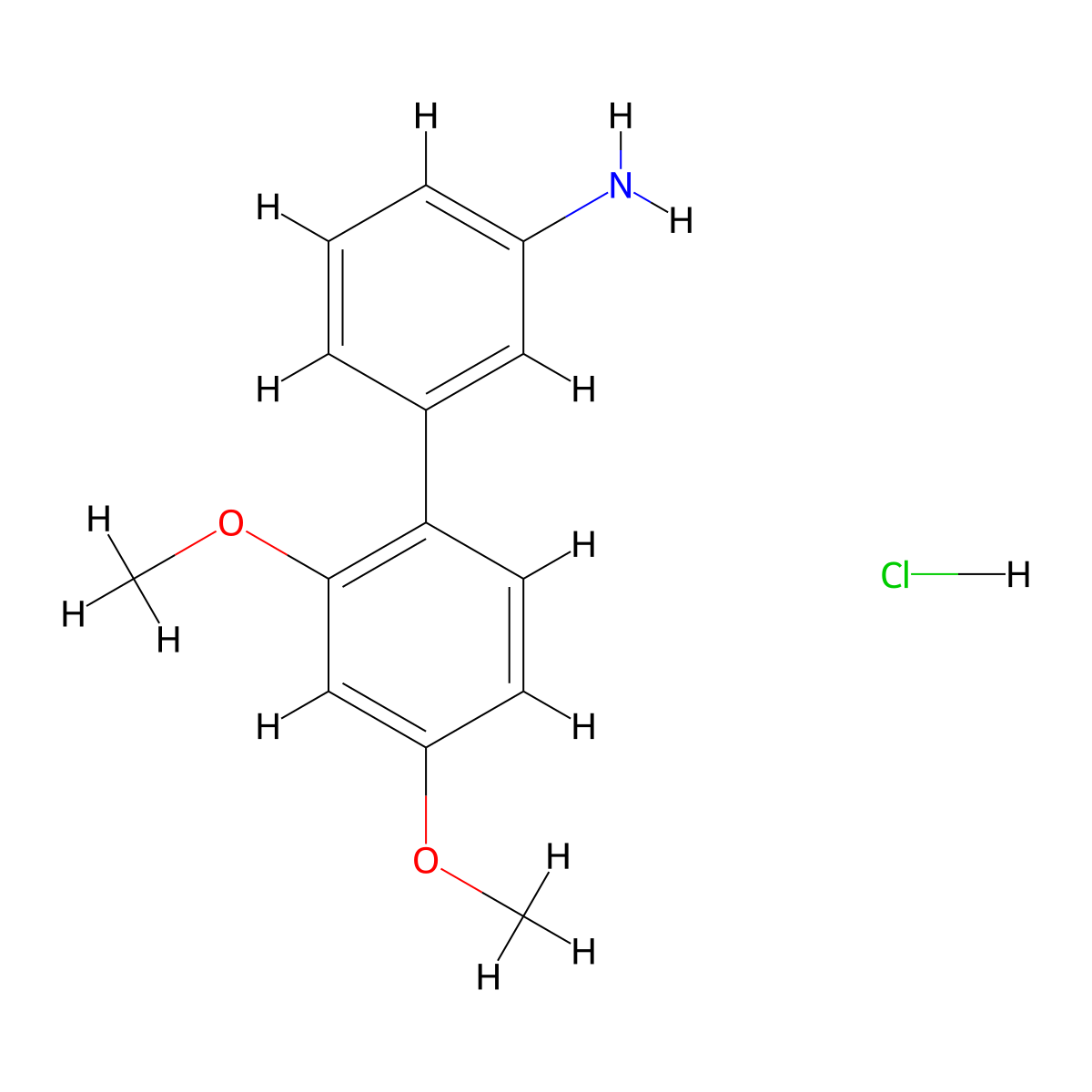 2',4'-Dimethoxy-biphenyl-3-ylamine hydrochloride molecular structure, CAS 1189425-56-6