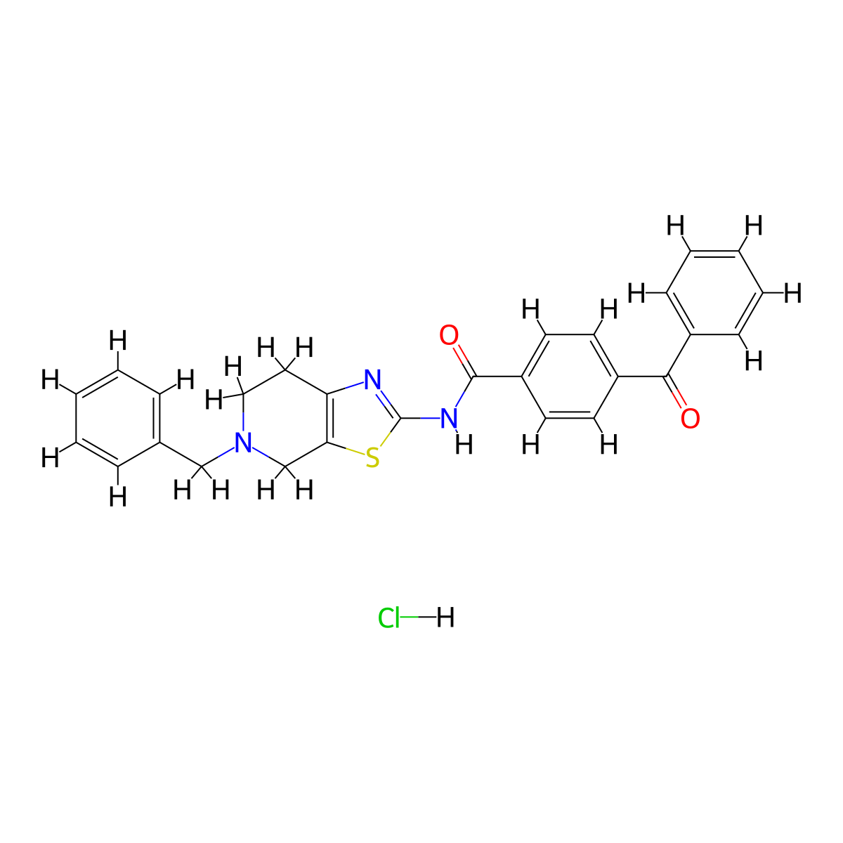 4-benzoyl-N-(5-benzyl-4,5,6,7-tetrahydrothiazolo[5,4-c]pyridin-2-yl)benzamide hydrochloride molecular structure, CAS 1189426-73-0