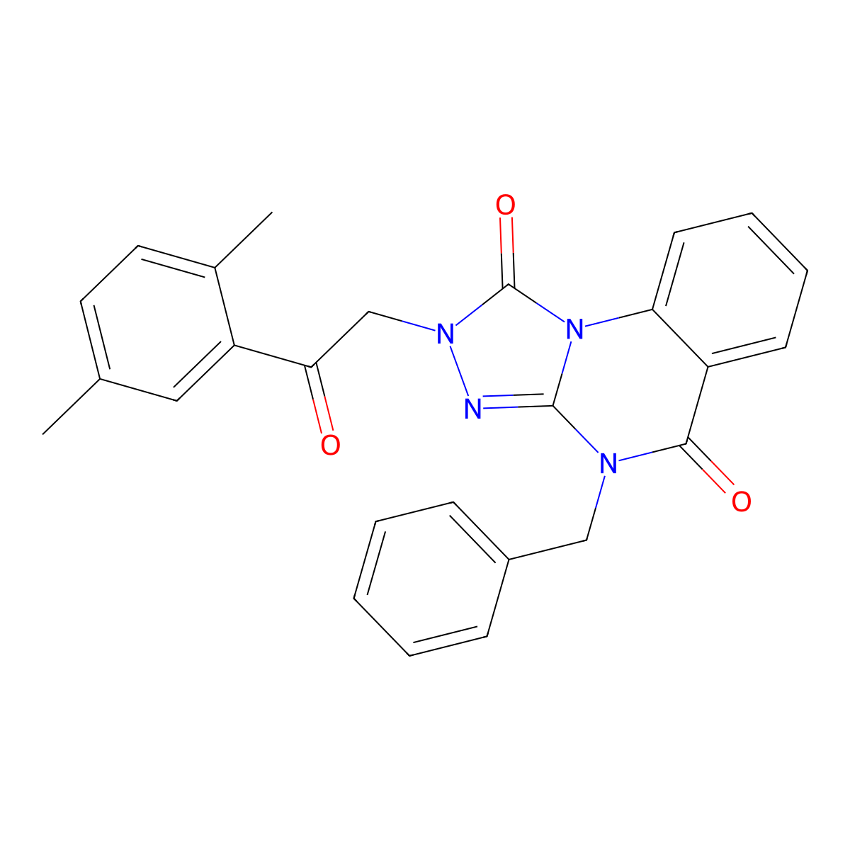 4-Benzyl-2-[2-(2,5-dimethylphenyl)-2-oxoethyl]-2,4-dihydro[1,2,4]triazolo[4,3-a]quinazoline-1,5-dione molecular structure, CAS 1189428-24-7