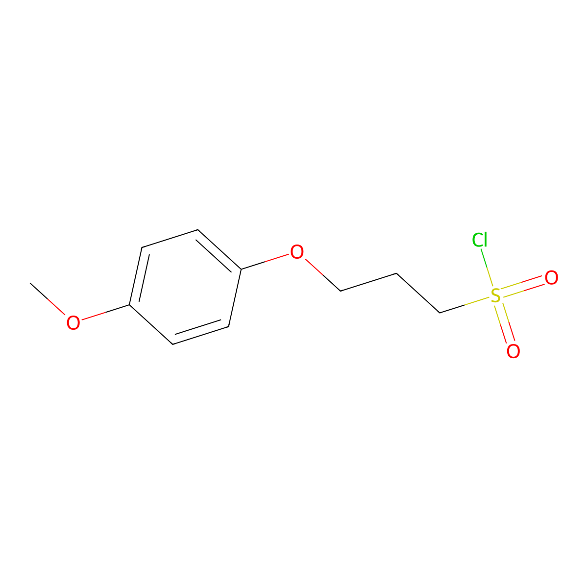 3-(4-Methoxyphenoxy)propane-1-sulfonyl chloride molecular structure, CAS 118943-25-2