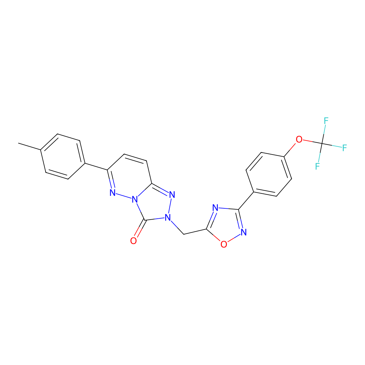 6-(p-tolyl)-2-((3-(4-(trifluoromethoxy)phenyl)-1,2,4-oxadiazol-5-yl)methyl)-[1,2,4]triazolo[4,3-b]pyridazin-3(2H)-one molecular structure, CAS 1189430-34-9