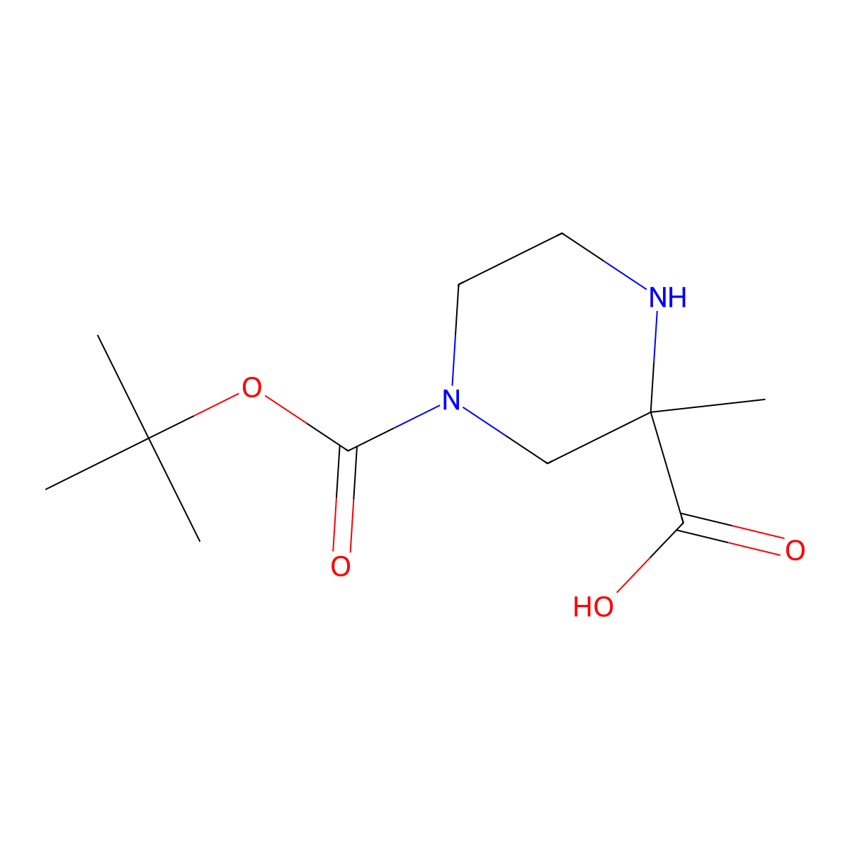 4-[(Tert-butoxy)carbonyl]-2-methylpiperazine-2-carboxylic acid molecular structure, CAS 1189435-14-0