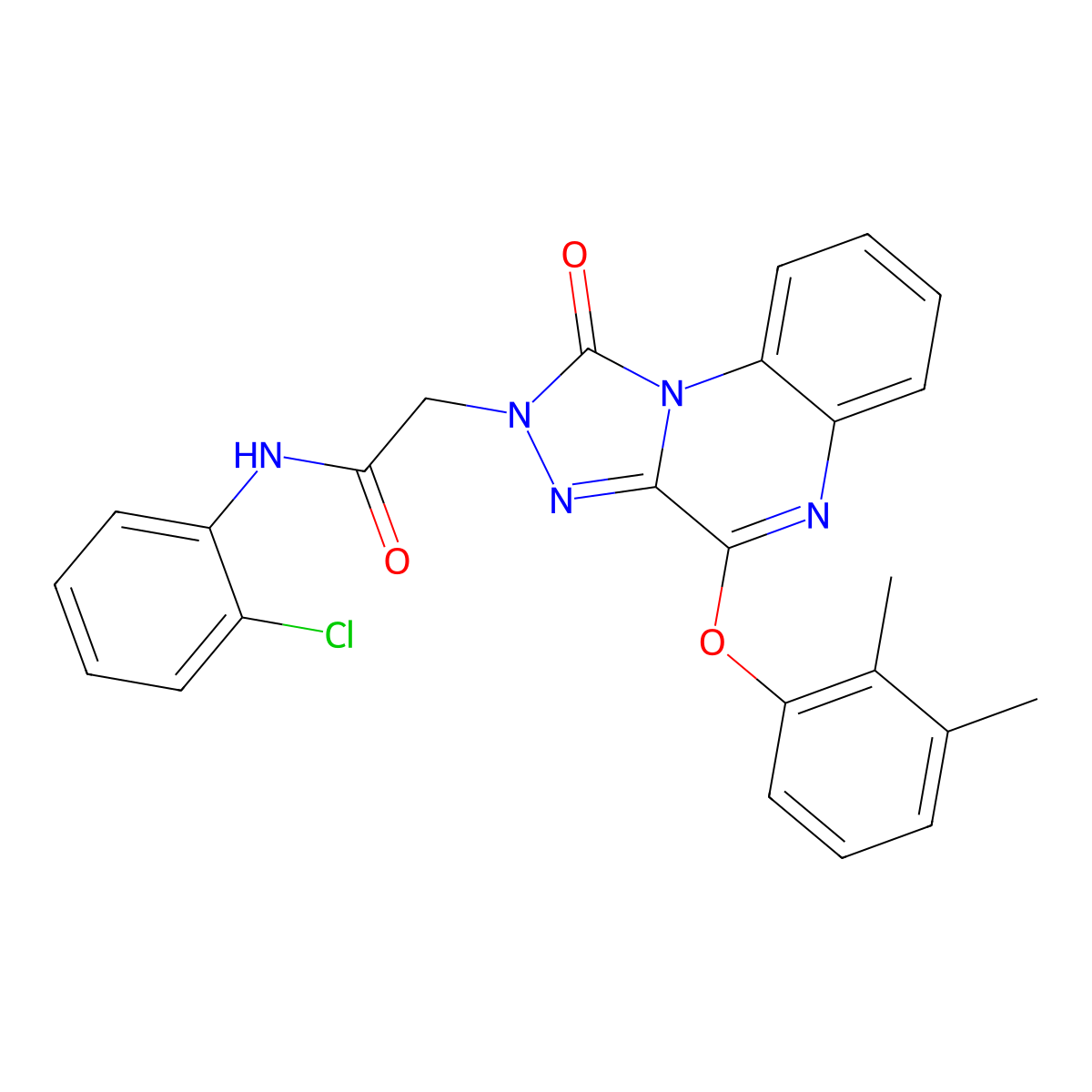 N-(2-chlorophenyl)-2-(4-(2,3-dimethylphenoxy)-1-oxo-[1,2,4]triazolo[4,3-a]quinoxalin-2(1H)-yl)acetamide molecular structure, CAS 1189443-56-8