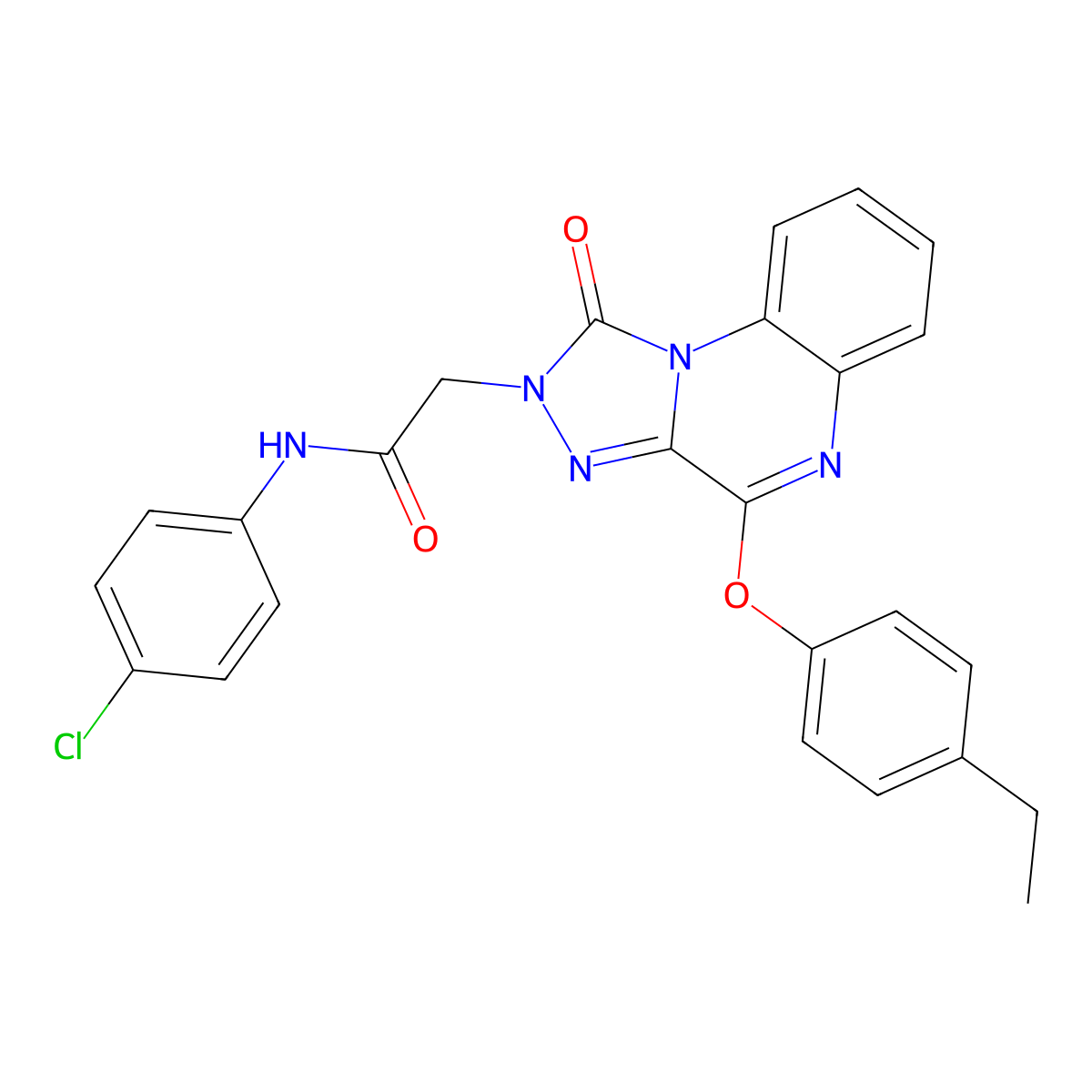 N-(4-chlorophenyl)-2-[4-(4-ethylphenoxy)-1-oxo-1H,2H-[1,2,4]triazolo[4,3-a]quinoxalin-2-yl]acetamide molecular structure, CAS 1189444-27-6