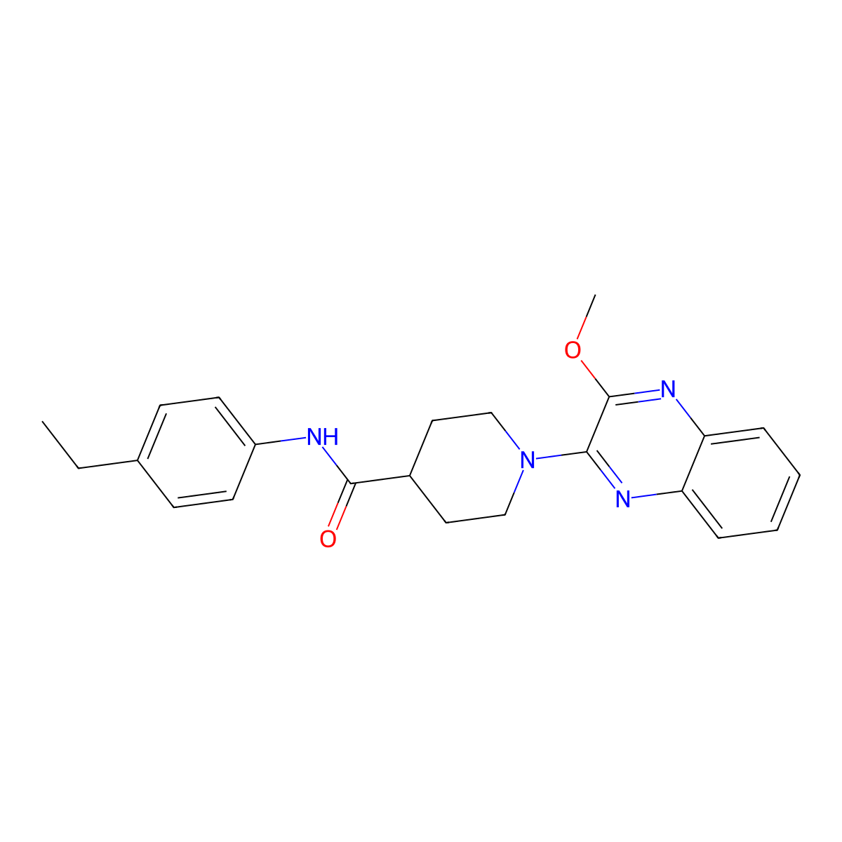 N-(4-ethylphenyl)-1-(3-methoxyquinoxalin-2-yl)piperidine-4-carboxamide molecular structure, CAS 1189445-58-6