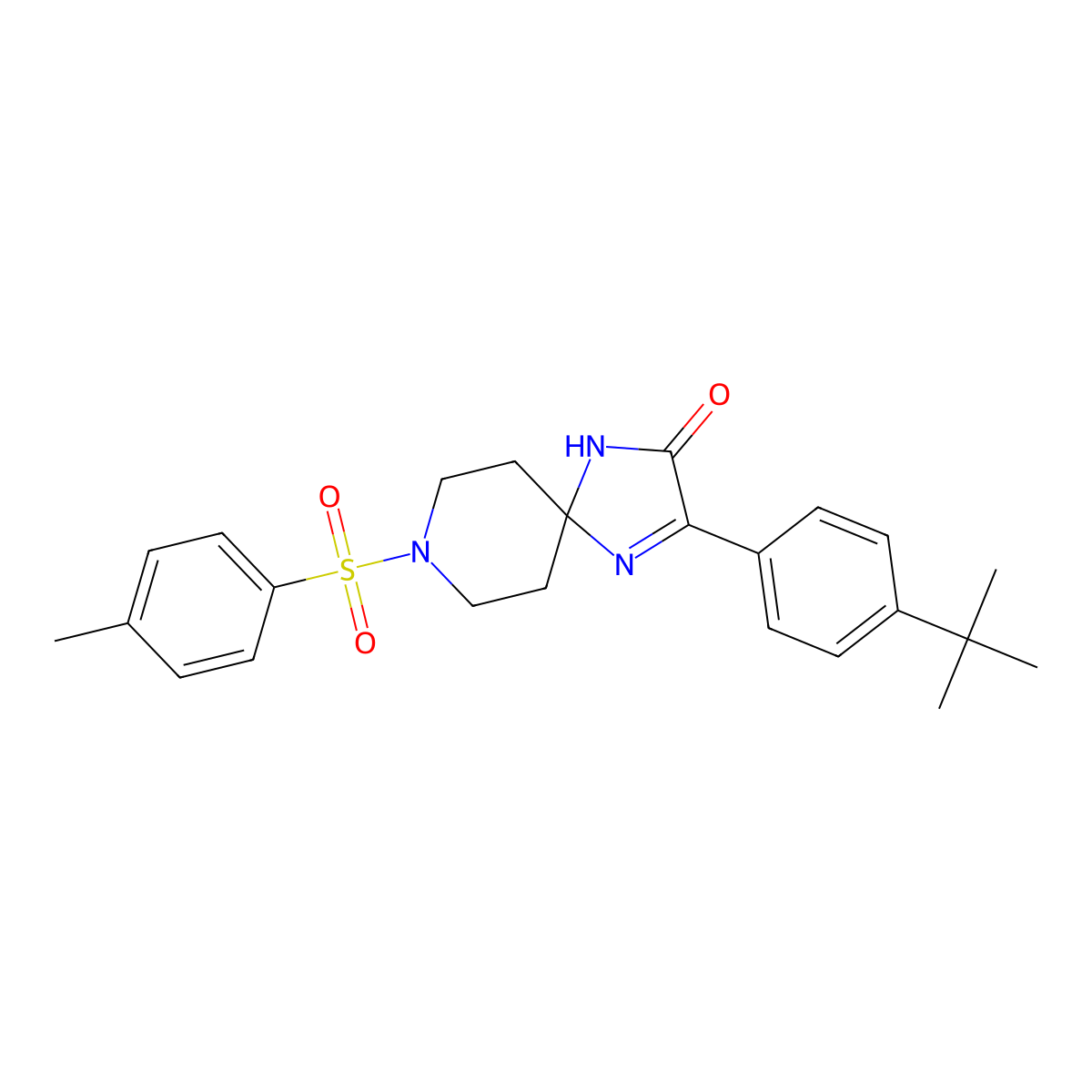 3-(4-(Tert-butyl)phenyl)-8-tosyl-1,4,8-triazaspiro[4.5]dec-3-en-2-one molecular structure, CAS 1189446-07-8