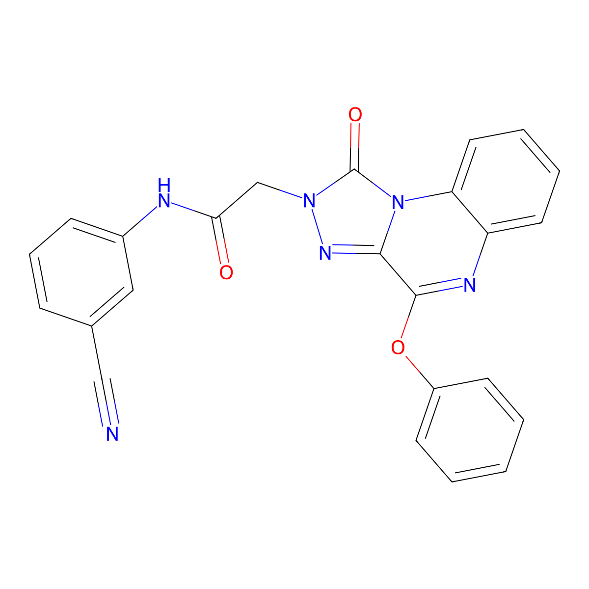 N-(3-cyanophenyl)-2-{1-oxo-4-phenoxy-1H,2H-[1,2,4]triazolo[4,3-a]quinoxalin-2-yl}acetamide molecular structure, CAS 1189446-72-7