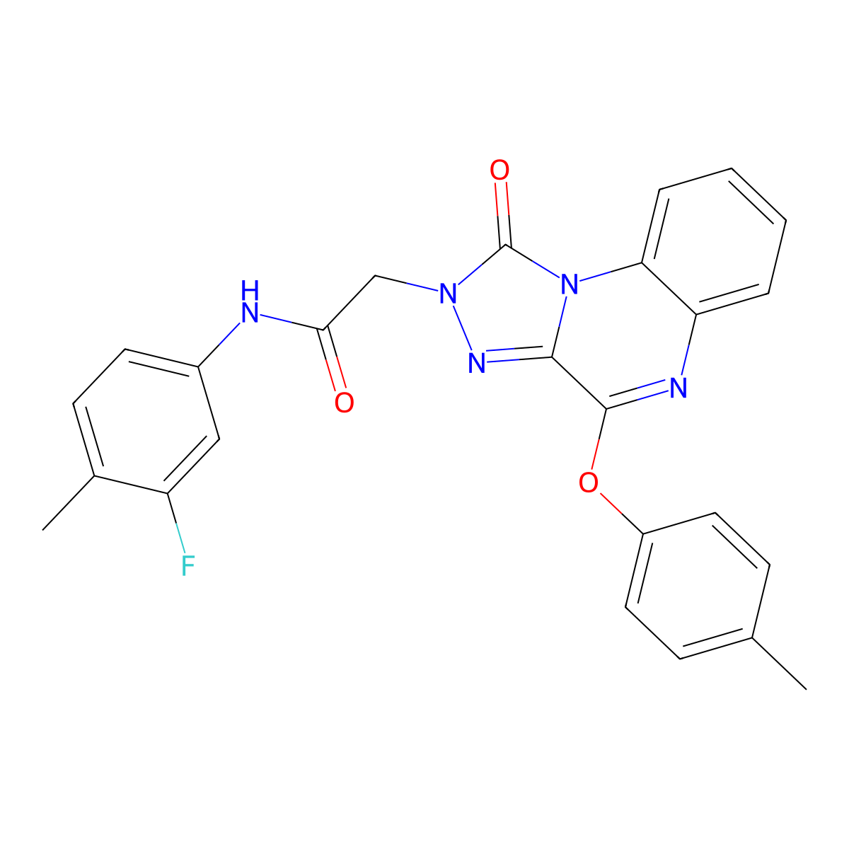 N-(3-fluoro-4-methylphenyl)-2-[4-(4-methylphenoxy)-1-oxo[1,2,4]triazolo[4,3-a]quinoxalin-2(1H)-yl]acetamide molecular structure, CAS 1189448-51-8