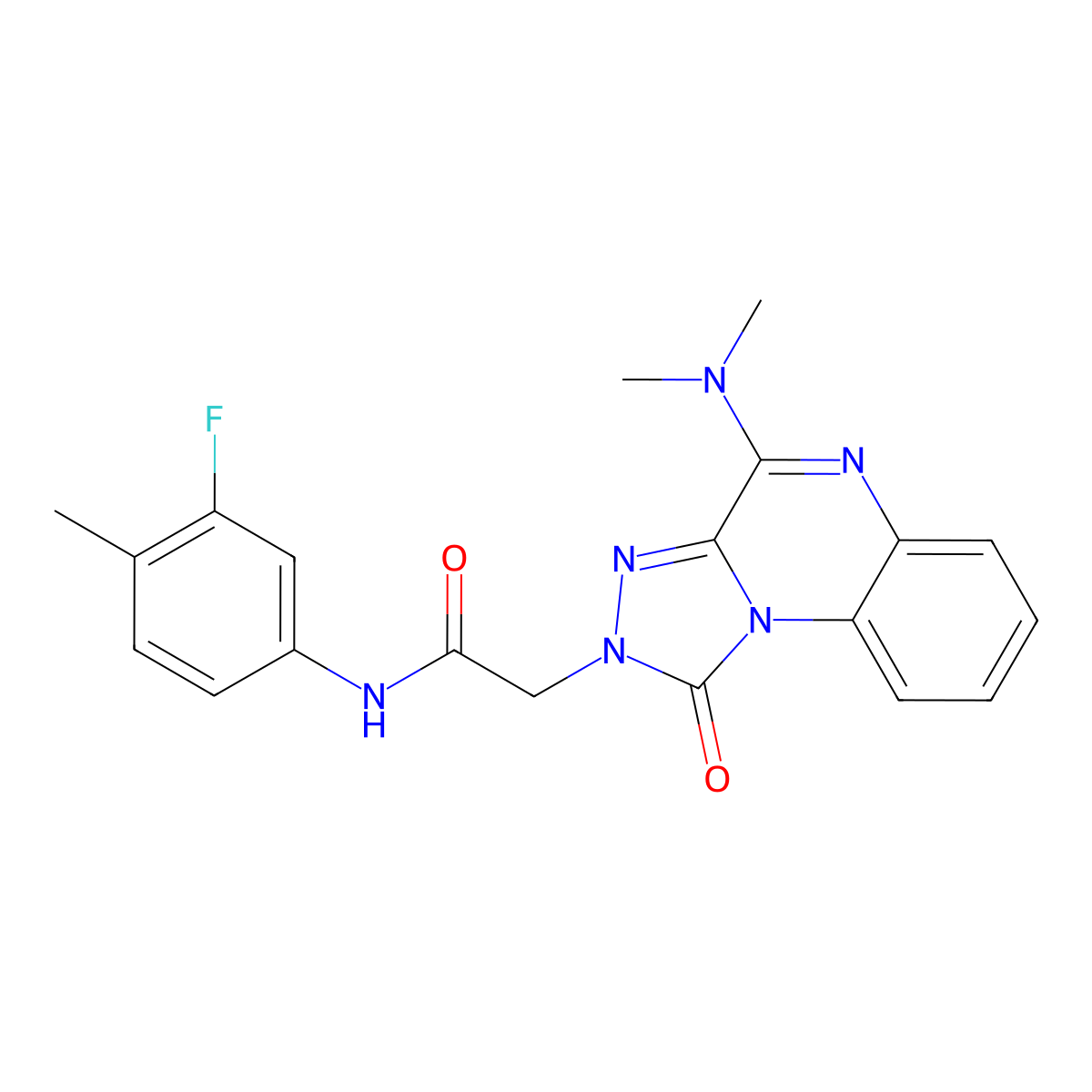 2-(4-(dimethylamino)-1-oxo-[1,2,4]triazolo[4,3-a]quinoxalin-2(1H)-yl)-N-(3-fluoro-4-methylphenyl)acetamide molecular structure, CAS 1189450-28-9