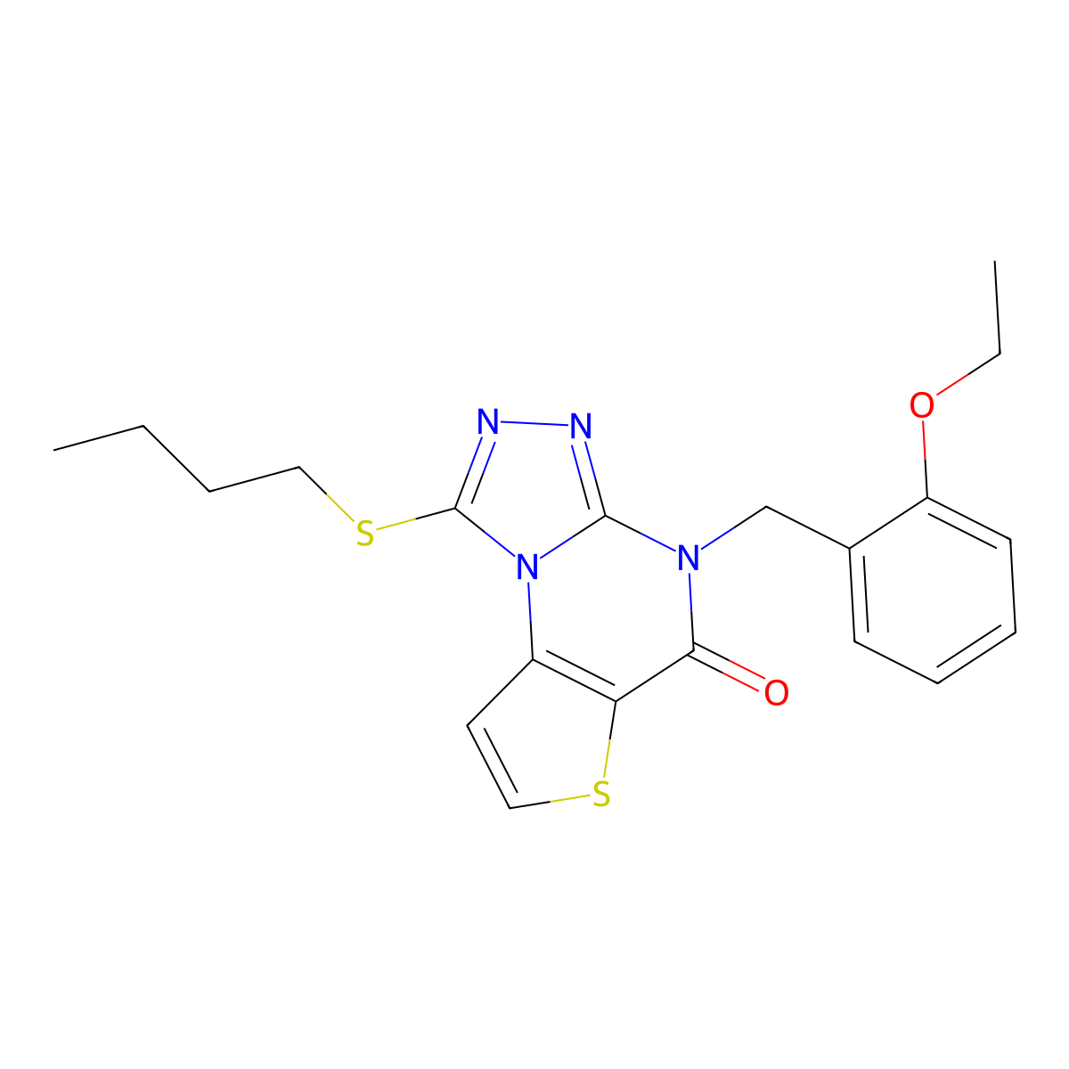 1-(butylthio)-4-(2-ethoxybenzyl)thieno[2,3-e][1,2,4]triazolo[4,3-a]pyrimidin-5(4H)-one molecular structure, CAS 1189452-85-4