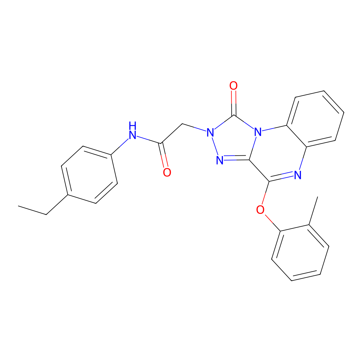 N-(4-ethylphenyl)-2-(1-oxo-4-(o-tolyloxy)-[1,2,4]triazolo[4,3-a]quinoxalin-2(1H)-yl)acetamide molecular structure, CAS 1189457-14-4