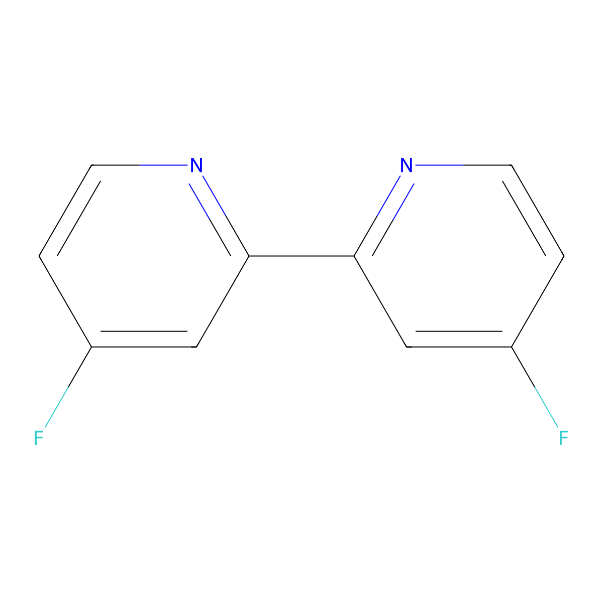 4,4'-Difluoro-2,2'-bipyridine molecular structure, CAS 1189458-67-0