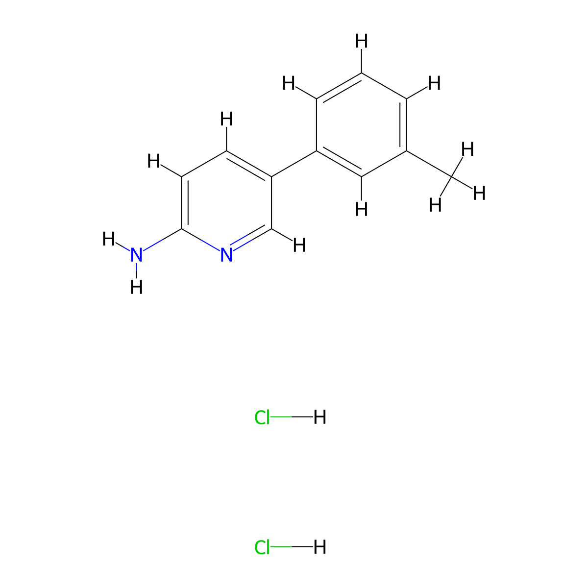 5-(m-Tolyl)pyridin-2-amine dihydrochloride molecular structure, CAS 1189458-99-8