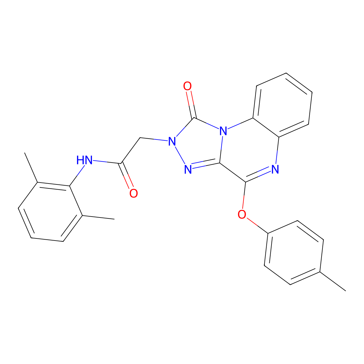 N-(2,6-dimethylphenyl)-2-[4-(4-methylphenoxy)-1-oxo[1,2,4]triazolo[4,3-a]quinoxalin-2(1H)-yl]acetamide molecular structure, CAS 1189468-14-1