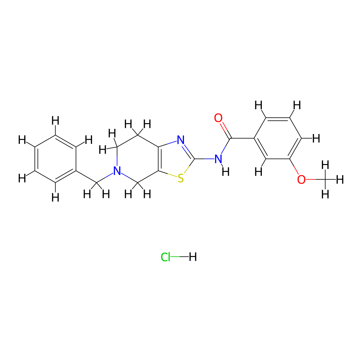 N-(5-benzyl-4,5,6,7-tetrahydrothiazolo[5,4-c]pyridin-2-yl)-3-methoxybenzamide hydrochloride molecular structure, CAS 1189471-10-0