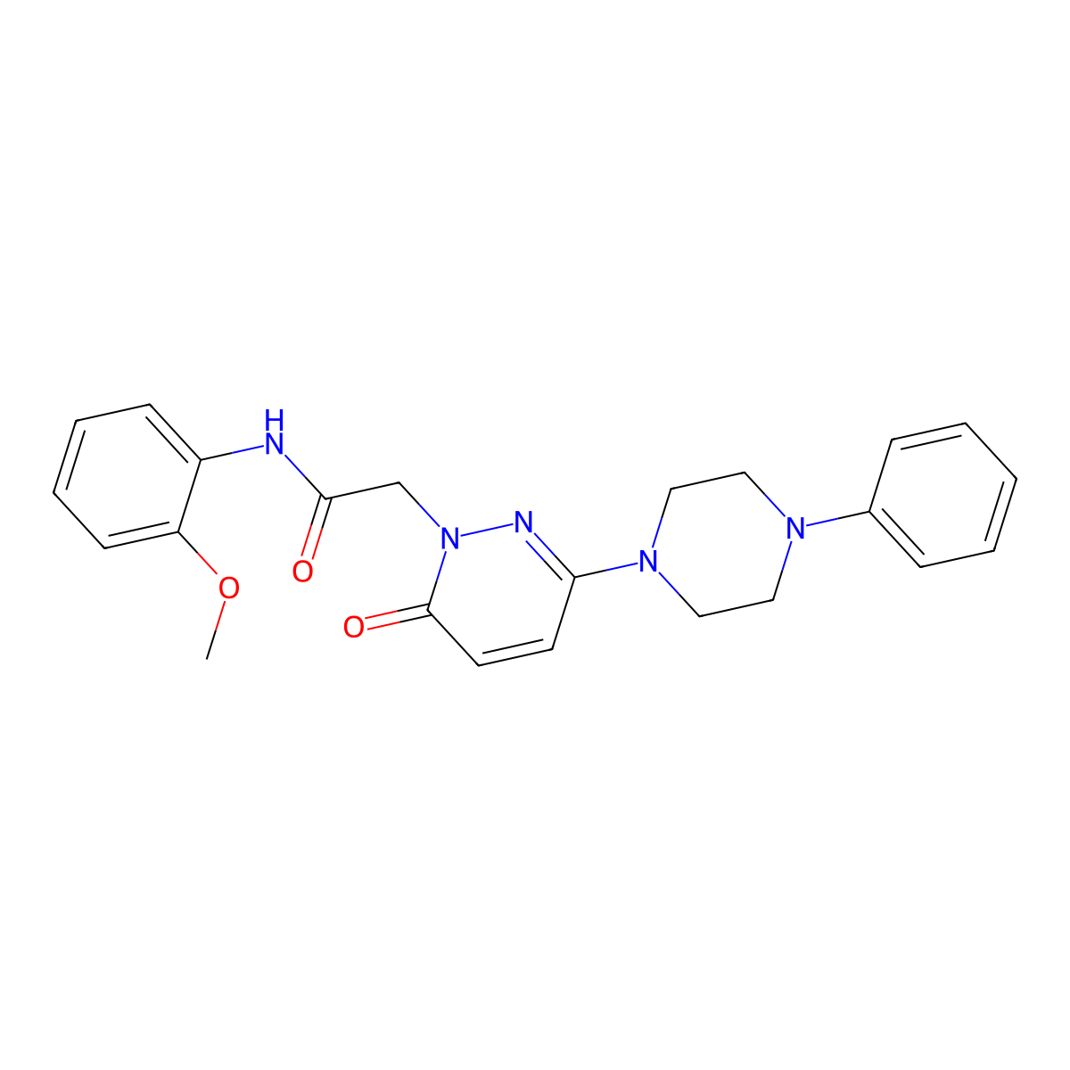 N-(2-methoxyphenyl)-2-[6-oxo-3-(4-phenylpiperazin-1-yl)pyridazin-1(6H)-yl]acetamide molecular structure, CAS 1189471-25-7