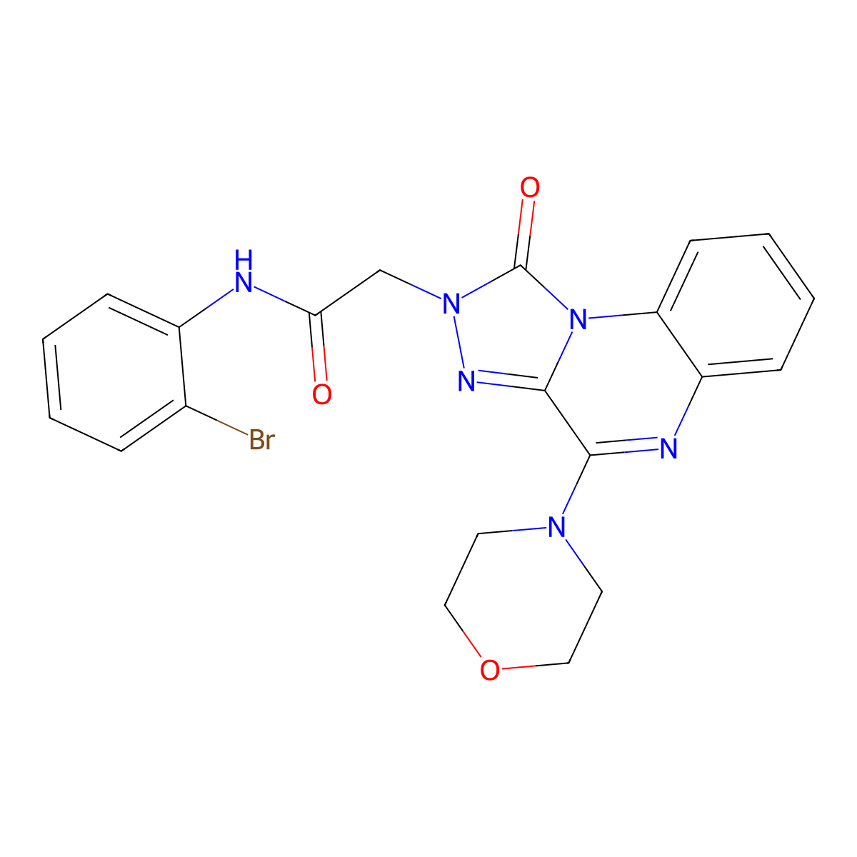 N-(2-bromophenyl)-2-(4-morpholino-1-oxo-[1,2,4]triazolo[4,3-a]quinoxalin-2(1H)-yl)acetamide molecular structure, CAS 1189475-41-9