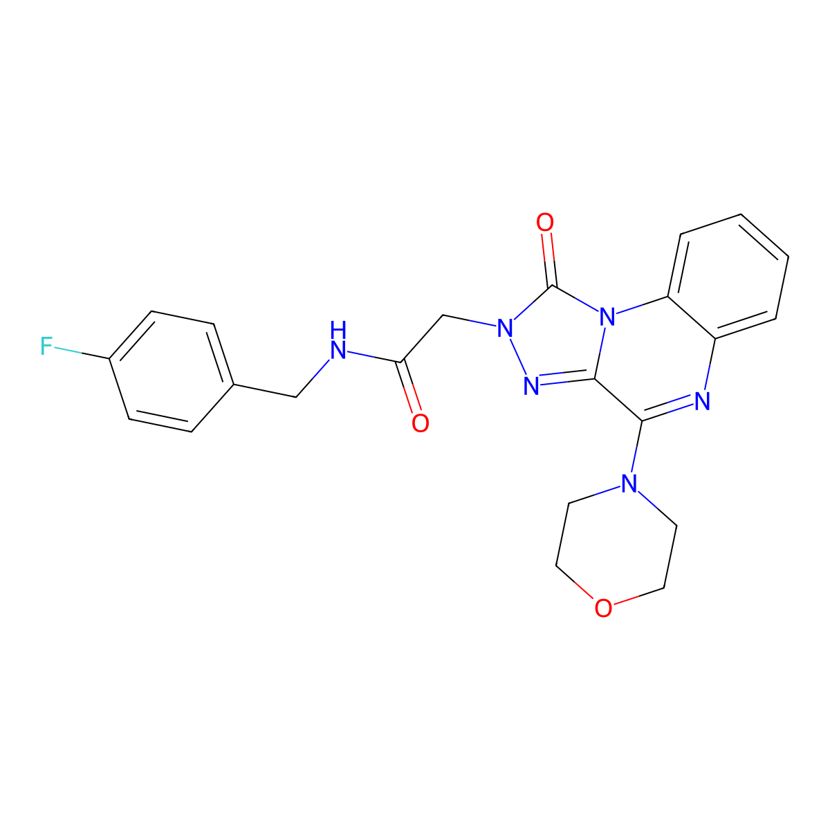 N-(4-fluorobenzyl)-2-(4-morpholino-1-oxo-[1,2,4]triazolo[4,3-a]quinoxalin-2(1H)-yl)acetamide molecular structure, CAS 1189478-41-8