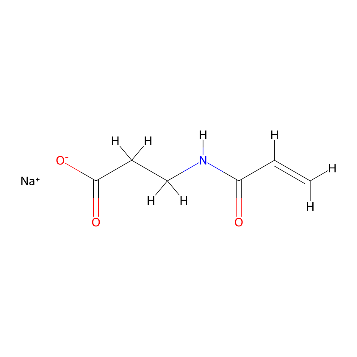 Sodium 3-(prop-2-enamido)propanoate molecular structure, CAS 118948-94-0