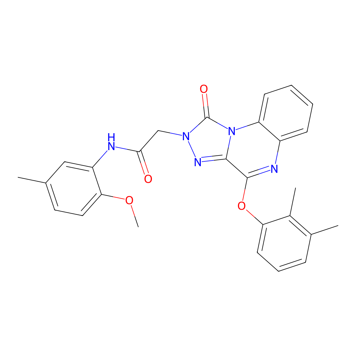 2-(4-(2,3-dimethylphenoxy)-1-oxo-[1,2,4]triazolo[4,3-a]quinoxalin-2(1H)-yl)-N-(2-methoxy-5-methylphenyl)acetamide molecular structure, CAS 1189486-05-2