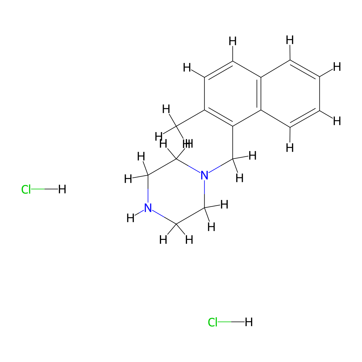 1-[(2-Methyl-1-naphthyl)methyl]piperazine dihydrochloride molecular structure, CAS 1189489-18-6