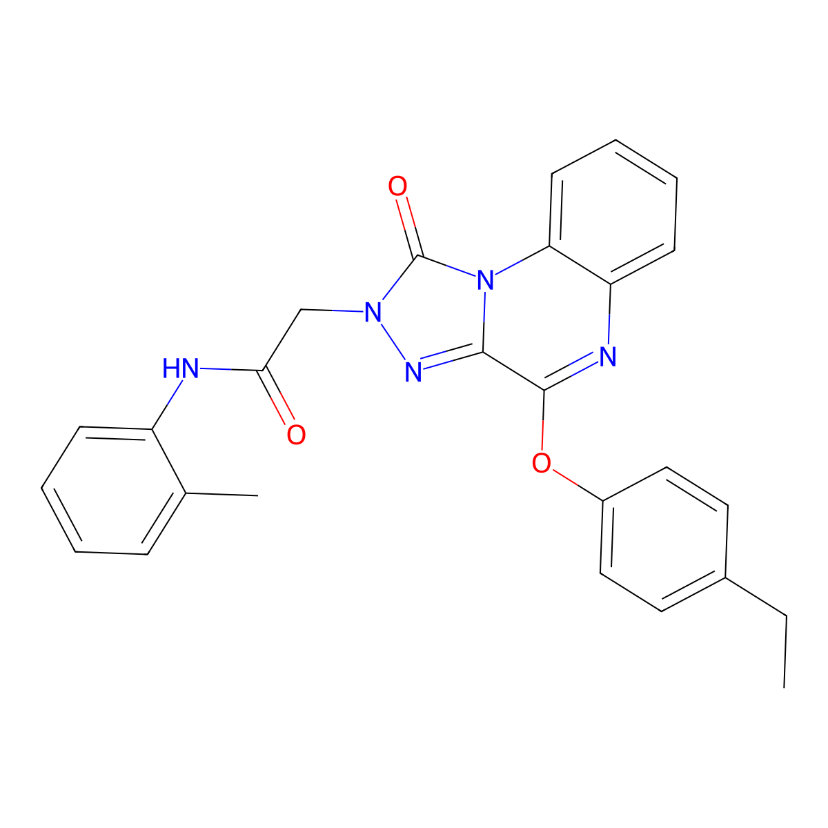 2-(4-(4-ethylphenoxy)-1-oxo-[1,2,4]triazolo[4,3-a]quinoxalin-2(1H)-yl)-N-(o-tolyl)acetamide molecular structure, CAS 1189493-81-9