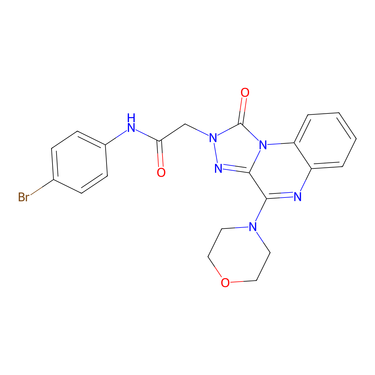 N-(4-bromophenyl)-2-(4-morpholino-1-oxo-[1,2,4]triazolo[4,3-a]quinoxalin-2(1H)-yl)acetamide molecular structure, CAS 1189495-49-5
