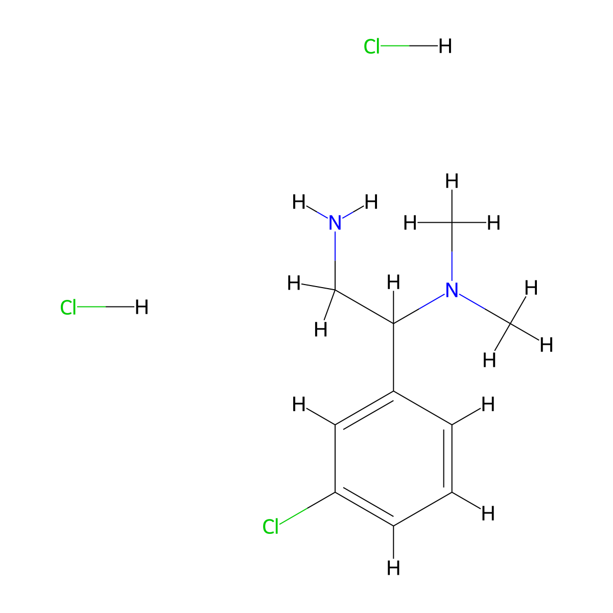 2-(N,N-Dimethylamino)-2-(3-chlorophenyl)ethylamine 2hcl molecular structure, CAS 1189505-35-8