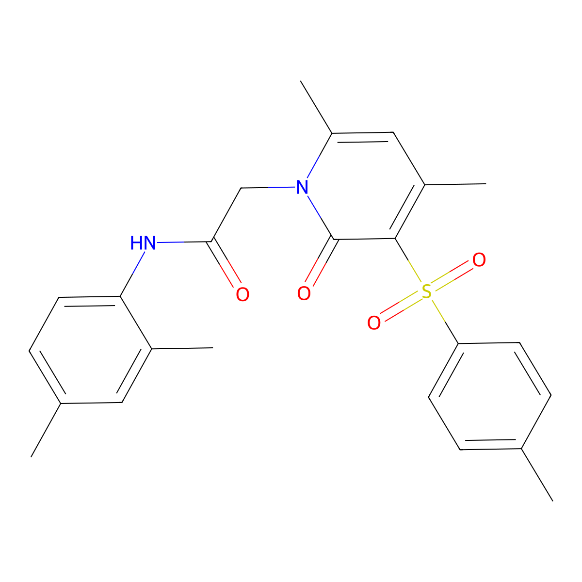 2-(4,6-dimethyl-2-oxo-3-tosylpyridin-1(2H)-yl)-N-(2,4-dimethylphenyl)acetamide molecular structure, CAS 1189505-49-4