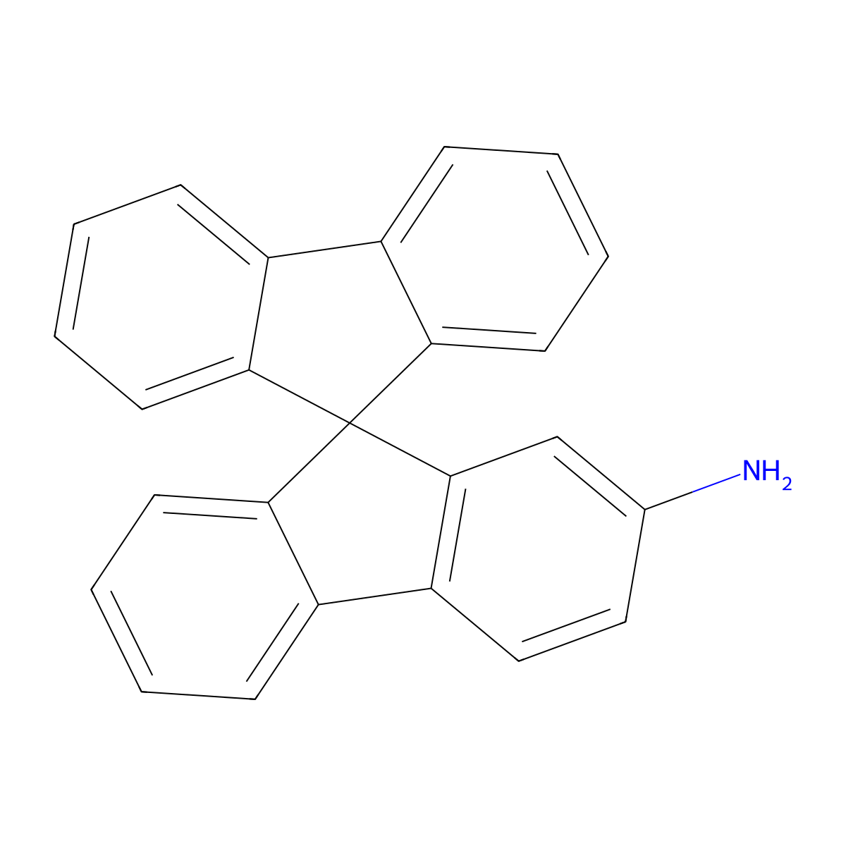 9,9'-Spirobi(9H-fluoren)-2-amine molecular structure, CAS 118951-68-1