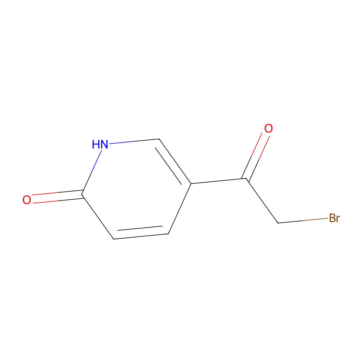 2-Bromo-1-(6-hydroxypyridin-3-yl)ethanone molecular structure, CAS 1189519-86-5