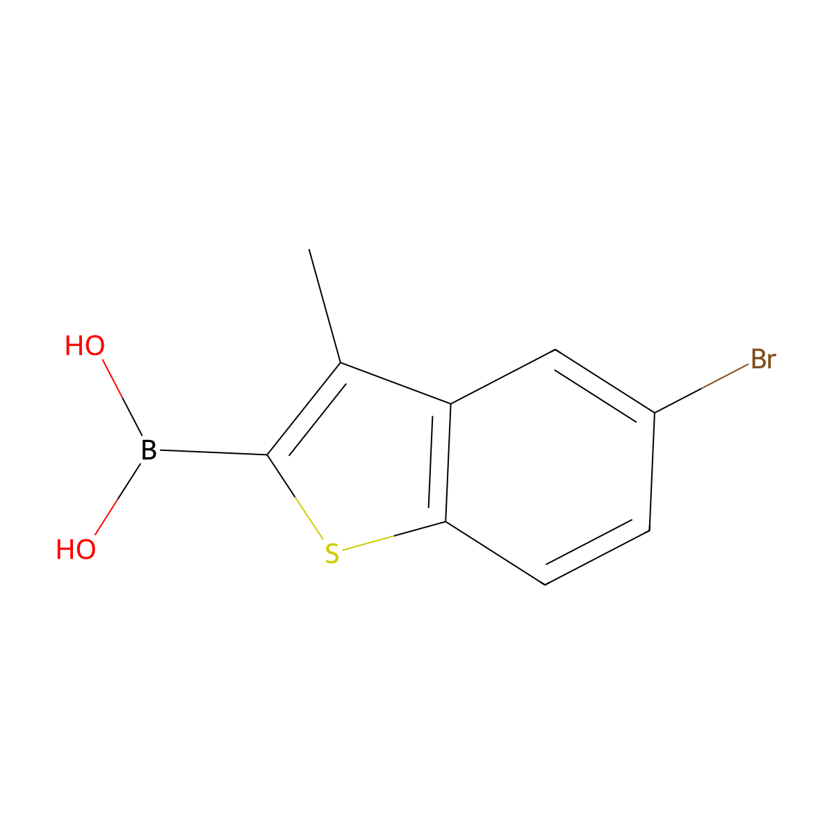 5-Bromo-3-methylbenzo[b]thiophen-2-ylboronic acid molecular structure, CAS 1189540-69-9