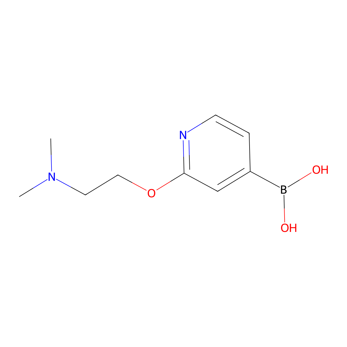 [2-(2-Dimethylamino-ethoxy)-4-pyridinyl]-boronic acid molecular structure, CAS 1189546-04-0
