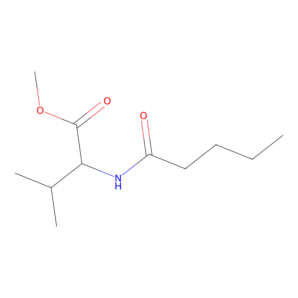 N-(1-Oxopentyl)-L-valine methyl ester molecular structure, CAS 1189547-11-2